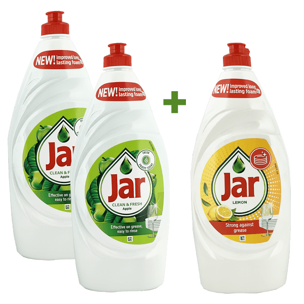 Jar na riad 900 ml 2+1, 2x Zelené Jablko+1x Citrón