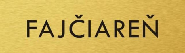 Štítok na dvere zlat.mat. 4x14cm text / FAJČIAREŇ