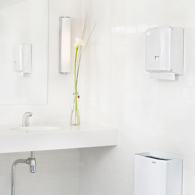 98811 Összecsukható törlőkendő tartó, fehér fém