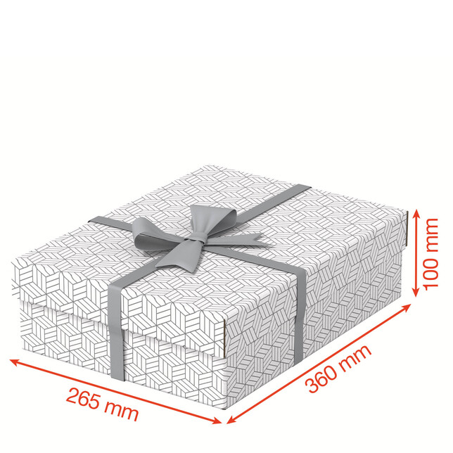 628284 Úložný a darčekový box stredný biely 3ks Esselte Home