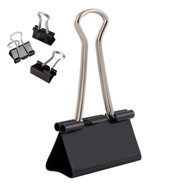 Binder klip 12ks čierny