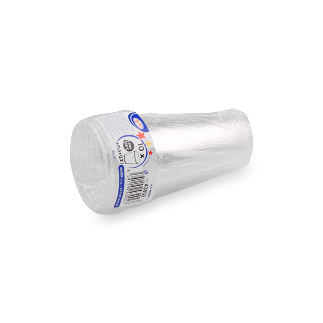Pohár BIO bioplast priehladný 200ml bal.10ks 43002