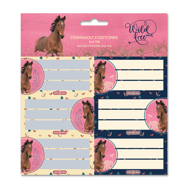 Štítky na zošity 3x6ks Wild and Free
