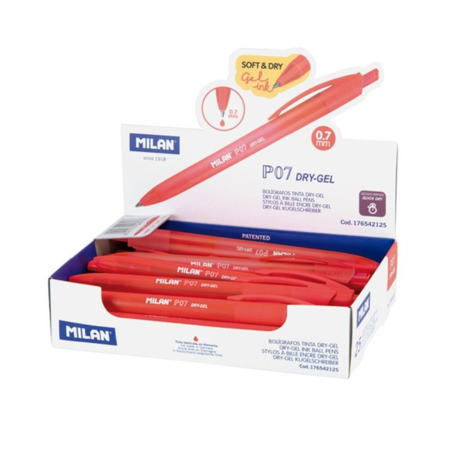 Gélové pero MILAN DRY-GEL 0,7mm červené