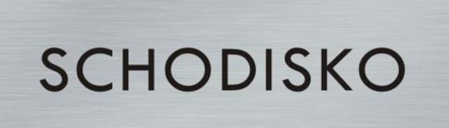 Štítok na dvere strieb.mat. 4x14cm text / SCHODISKO