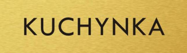 Štítok na dvere zlat.mat. 4x14cm text / KUCHYNKA