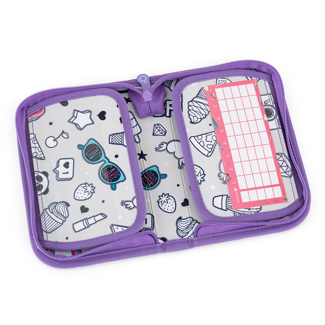 Peračník Topgal PENN 1p. prázdny s 2 chlopňami Pastelové vlny 26009