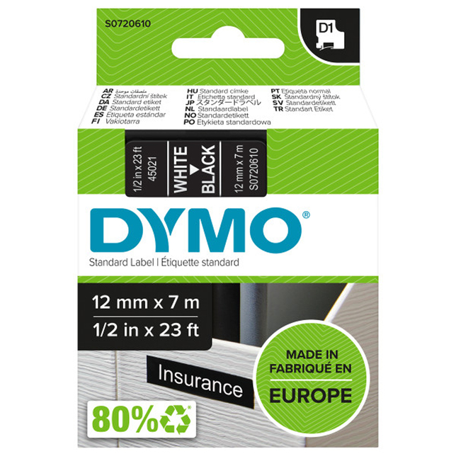 DYMO pásky D1 12mm štandard