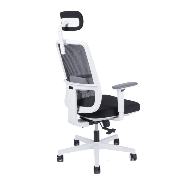 KANTO WHITE SP kancelárska stolička s podhlavníkom čierna