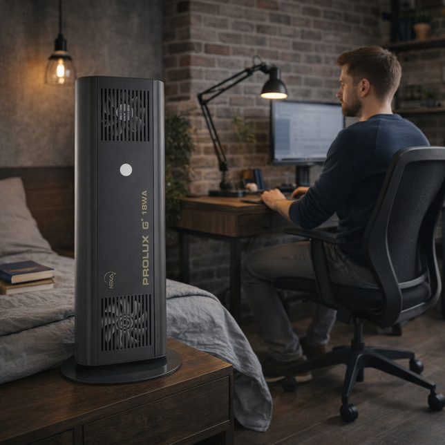 Germicídny žiarič PROLUX G18W stolový antracit Vertikál
