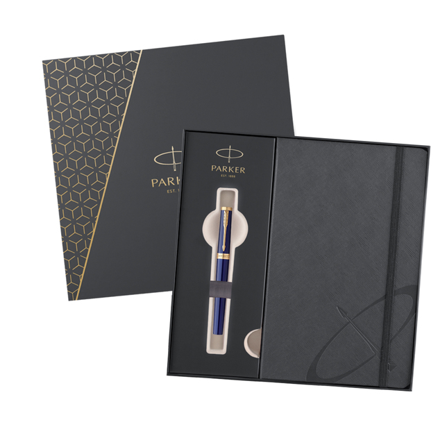 Parker Ingenuity Dark Blue roller GT BP + kazeta so zápisníkom