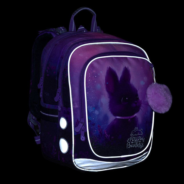 Ľahká školská taška Topgal ENDY so zajačikom 26007