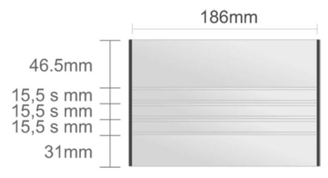 Ac215/BL násten.tabuľa 186x124mm Alliance Classic/46,5+(3x15,5s)+31