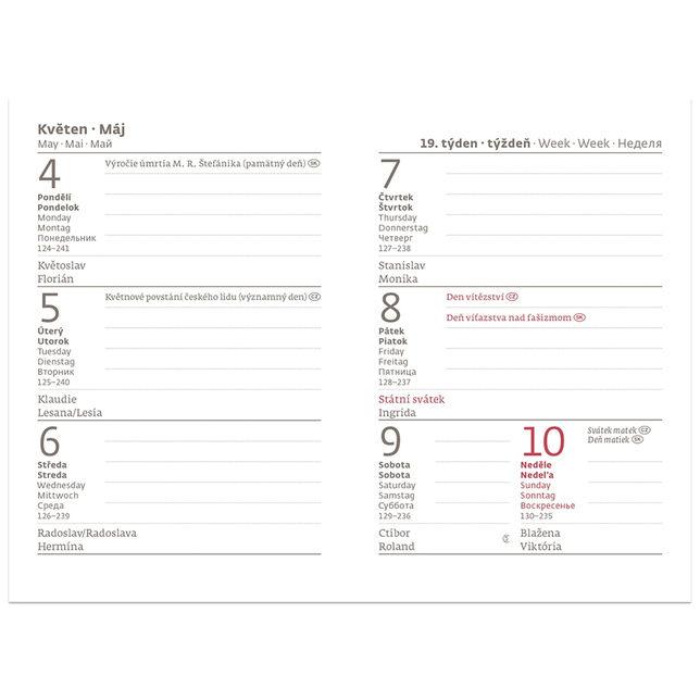 Vario Lyra vreckový diár týždenný A7 Hibiscus 2026, DV427-36-26