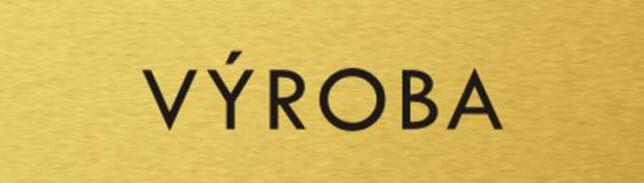 Štítok na dvere zlat.mat. 4x14cm text / VÝROBA