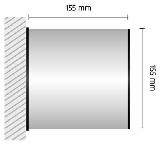 HF102/BL nástenná výstrčka 155x155mm HiTech /155