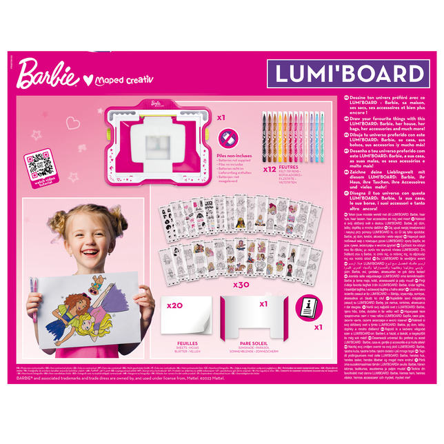Kreatívna súprava Maped Barbie Lumi Board tabuľa s podsvietením