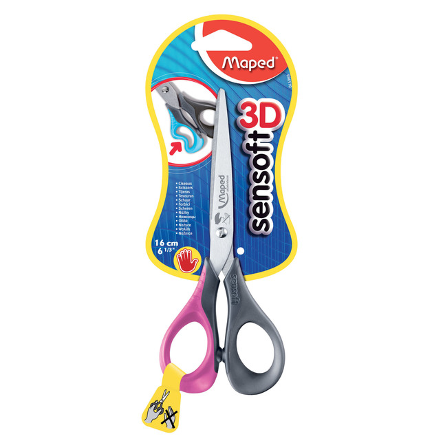 Nožnice Maped Sensoft Left pre ľavákov 16cm, mix farieb