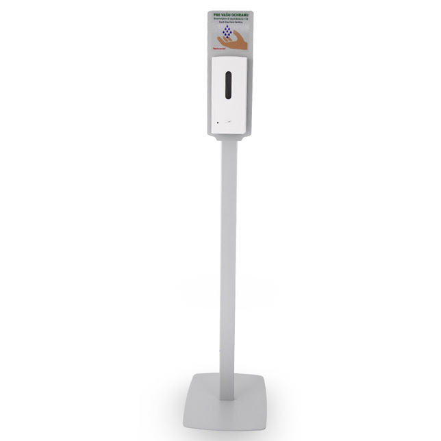 Stojan s dávkovačom na dezinfekciu rúk bez poličky