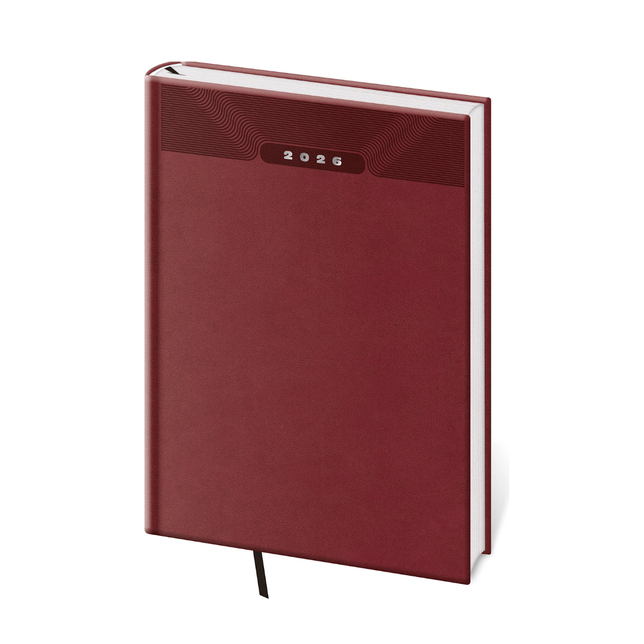 PRINT CLASSIC diár týždenný B5 anglická červená  DP413-5-26/2026
