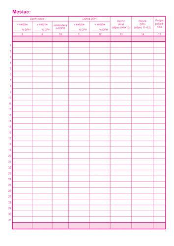 892 Kniha obratov pre platitelov DPH