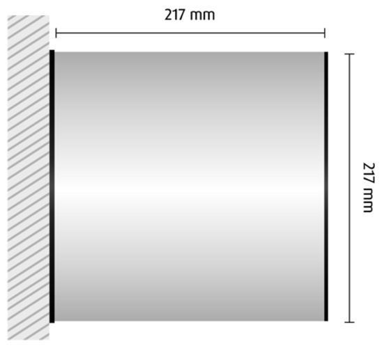 HF110/BL nástenná výstrčka 217x217mm HiTech /217