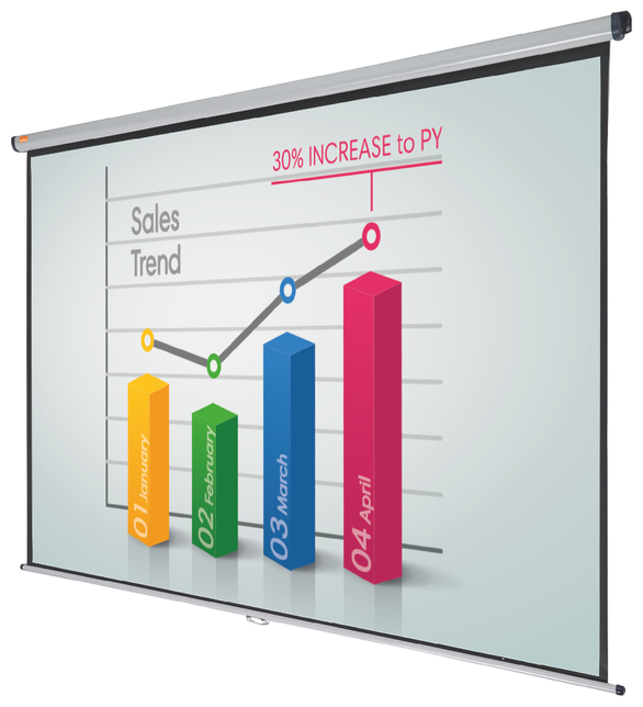 Projekčné plátno na stenu 16:10 Nobo 240 x 160cm