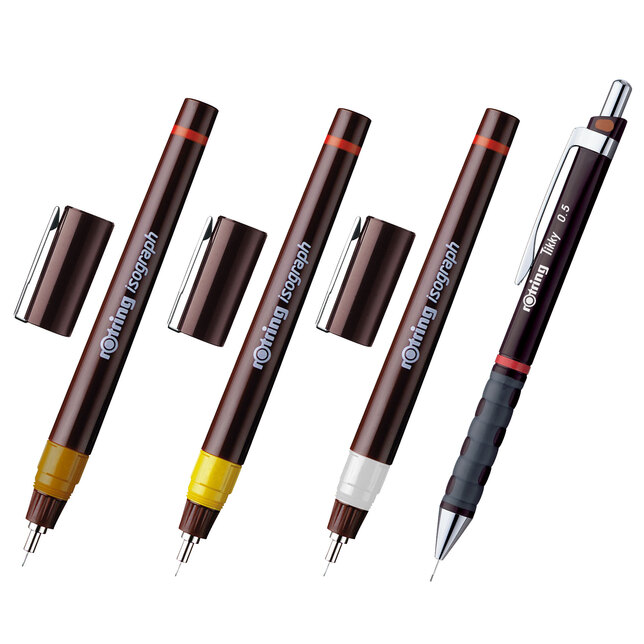 Súprava technických pier Isograph Rotring College 0,25, 0,35 a 0,5mm