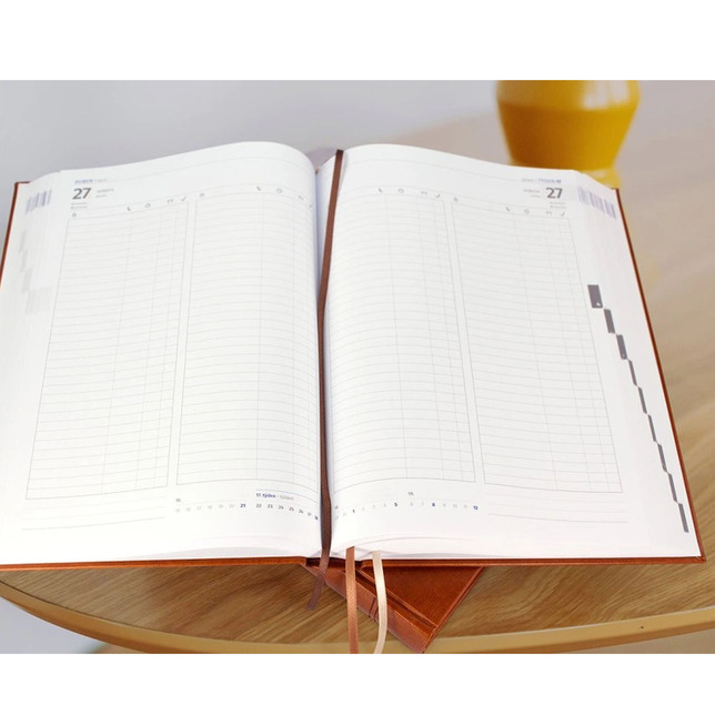 Rezervačná kniha pre gastro A4 s denným diárom 2026 hnedá