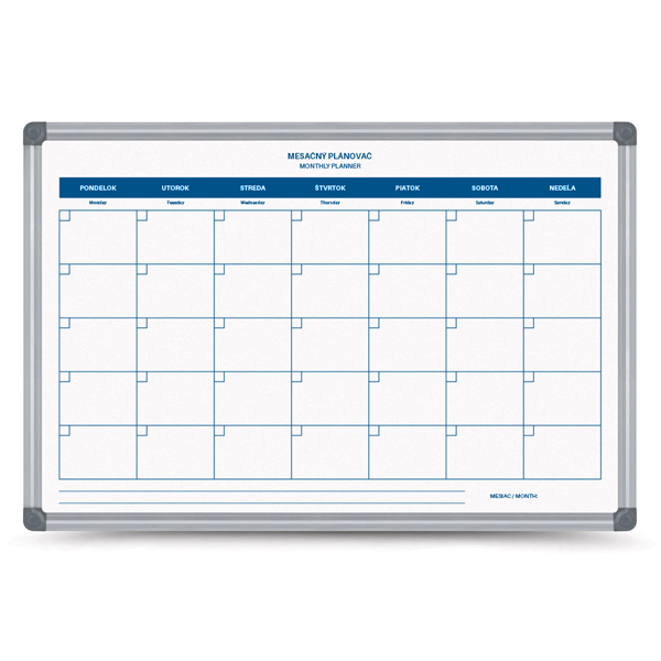 TM96ALCPT Plánovacia tabuľa týždenná 90x60cm