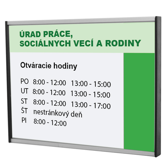 Menovky k dverám Economy 155mm zásuvné