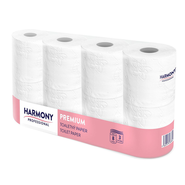 Toaletný papier Harmony Prof. 3 vrst. bal.8ks