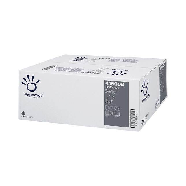 Papierové utierky zelené ZZ 1 vrst. Papernet bal.20x250, 416609