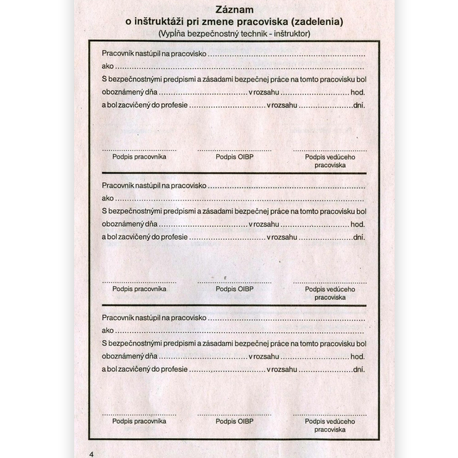 098 Zápisník bezpečnosti práce A5