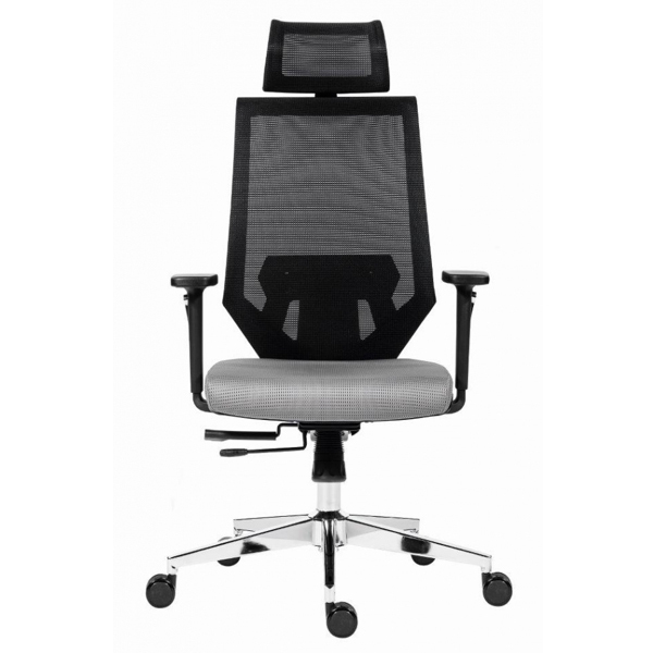 EDGE kancelárska stolička šedá do 130kg, synchro