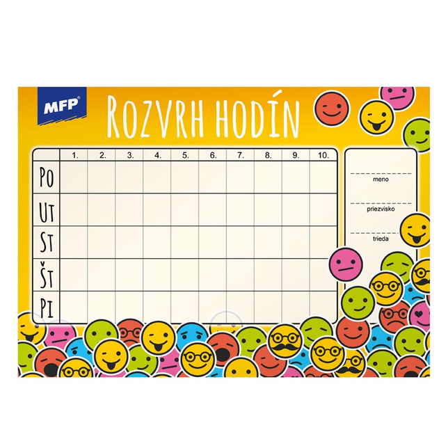 Rozvrh hodín s ťahákom A5 MFP 5300622