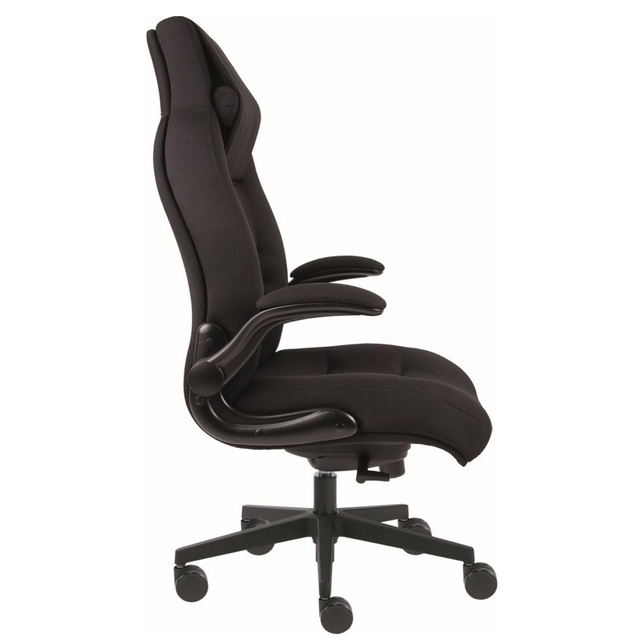 DISPOS záťažové kreslo do 24 hod. prevádzku, čierne, čierny kríž