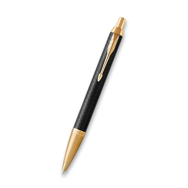 Parker IM Premium čierne rastr. pero so zl. klipom GT BP vizit. darčeková kazeta