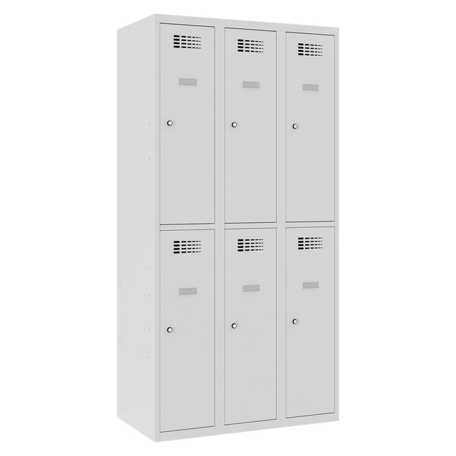 SUS332W Šatníková skriňa 6 uzamykateľnými priehradkami 180x90