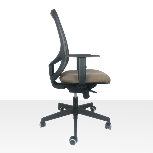 MANDY kancelárska stolička Synchro šedohnedá s podrúčkami Bom34