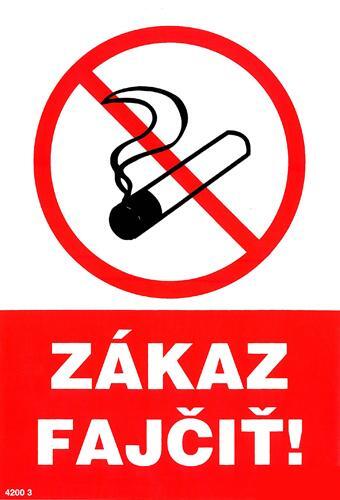 4200 3 S Zákaz fajčiť A5 / samolepka