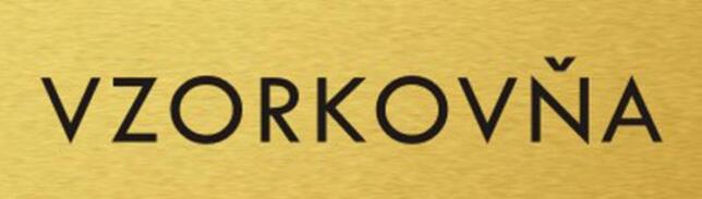 Štítok na dvere zlat.mat. 4x14cm text / VZORKOVŇA