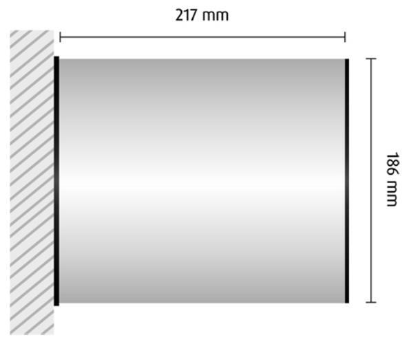 HF108/BL nástenná výstrčka 217x186mm HiTech /186