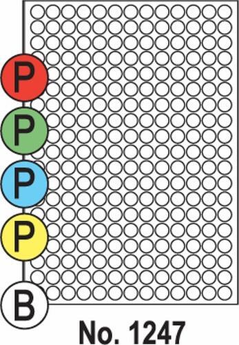 Print etikety farebné pastelové