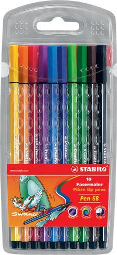 6810/PL STABILO Pen 68 set 10 ks farebnych popisovacov 1mm