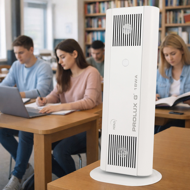Germicídny žiarič PROLUX G18W stolový biely Vertikál