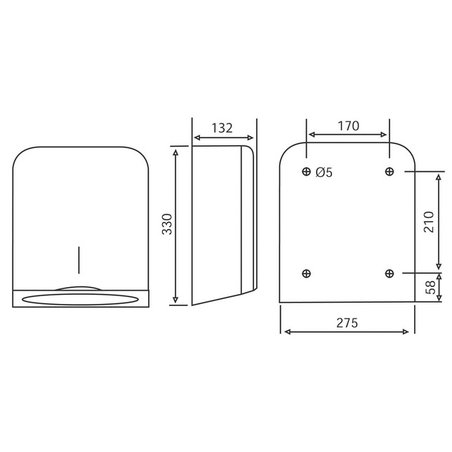 988366 Zásobník pre skladané utierky, nerez