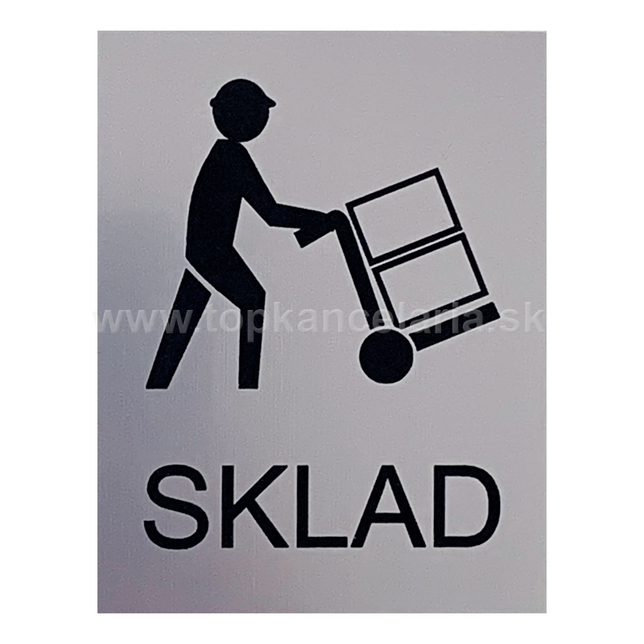 Štítok na dvere strieb.mat. 7x9cm Picto / SKLAD