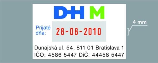 4729ROT červený dater printy /50x30mm