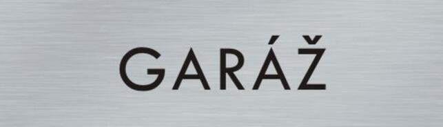 Štítok na dvere strieb.mat. 4x14cm text / GARÁŽ